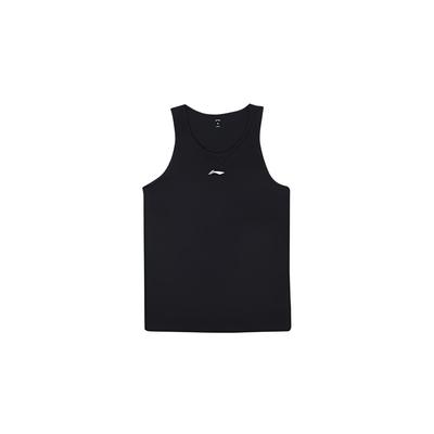 Li Ning Logo Print Round Neck Sleeveless T-Shirt Men Tops Black YVST029-1
