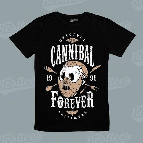 Cannibal Forever Halloween Killer Freddy Jason Scream Nightmare Horror T-Shirt S разноцветный
