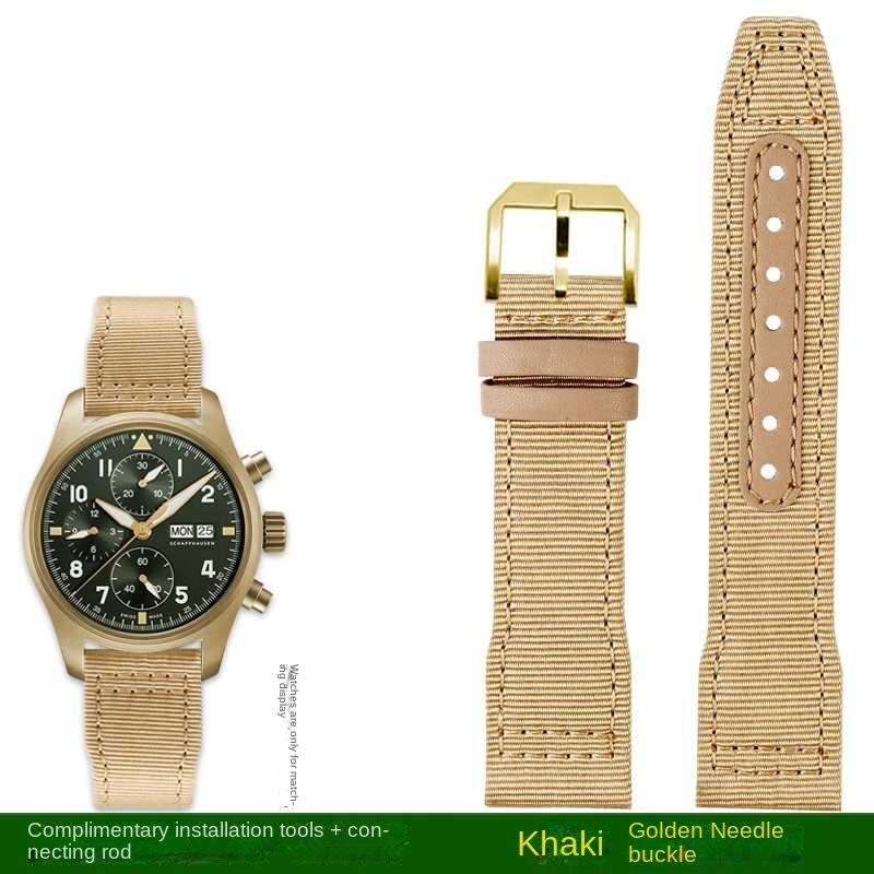 Bracelet de montre en nylon 20 mm 21 mm 22 mm pour IWC Universal Pilot Mark 18 Spitfire Fighter Série Portugal Bracelet de montre en toile
