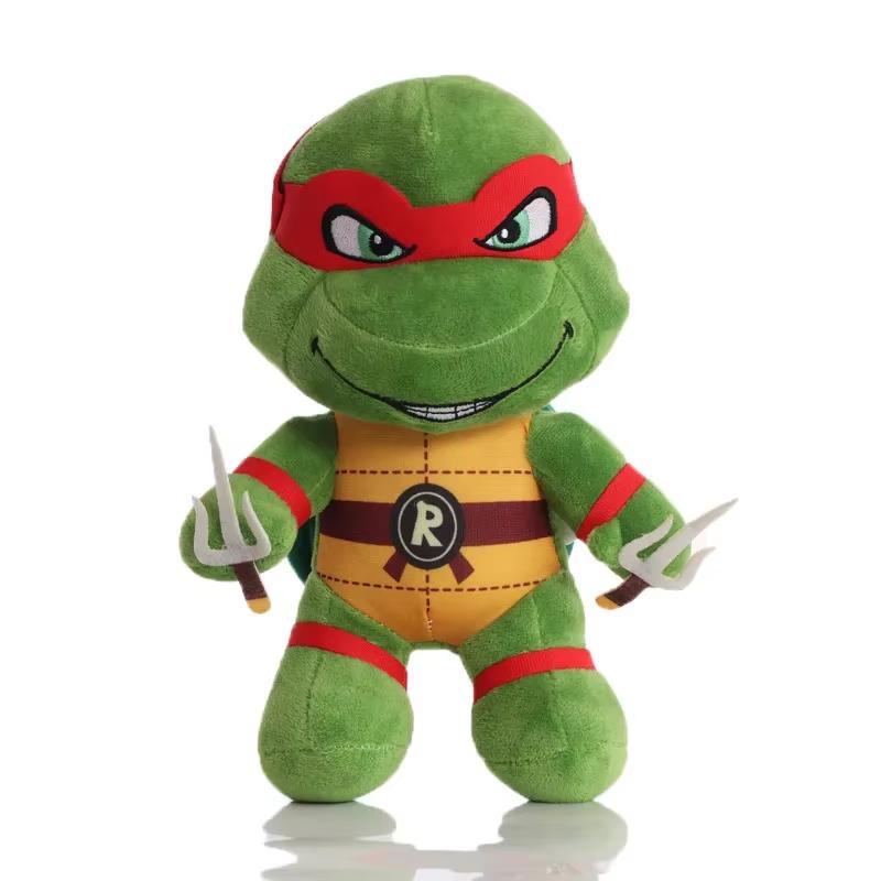 

25 см Черепашки-ниндзя плюшевые куклы аниме игра TMNT Лео Раф Майк Дон мягкие игрушки украшения украшения игрушки для детей подарок на день рождения красный