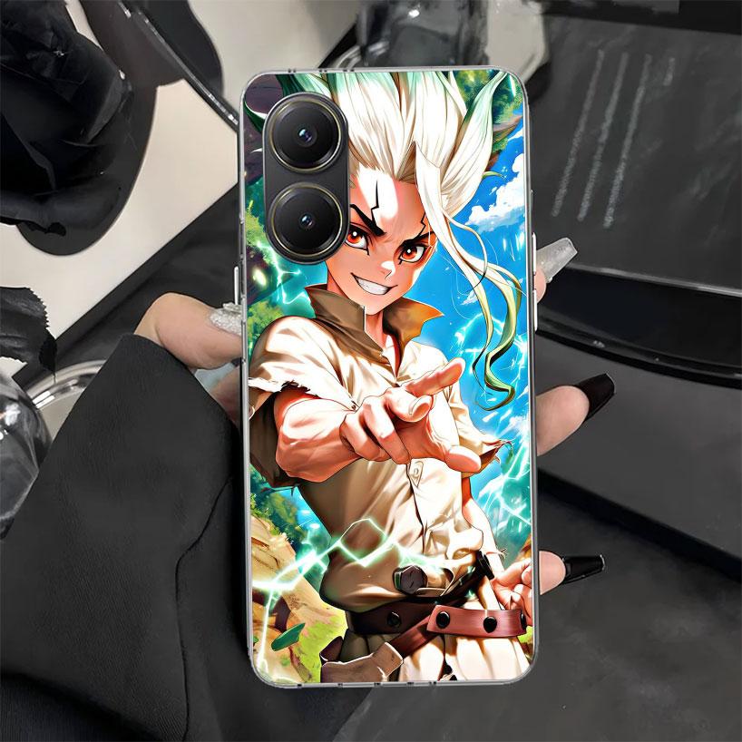 D-Dr Stone Anime Phone Case for Xiaomi Poco X7 X6 X5 X3 Pro X4 Nfc F7 Ultra F6 F5 F4 Gt M6 M5S M4 M3 Soft Silicone Cover X7 X6 X