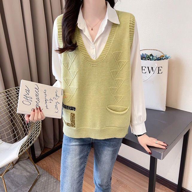 

Осінній новий жіночий елегантний в язаний повсякденний светр без рукавів, майки, жіночі повсякденні топи 3XL