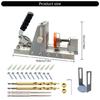 Pocket Hole Jig Kit, Upgraded Metal Pocket Hole Jig Systems,Jig for Strong Joints, Precise Pocket Screw Jig