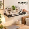 Wall Mounted Router Storage Shelf Stainless Steel No Drill WiFi Organizer Rack for Home Office Bathroom and Kitchen