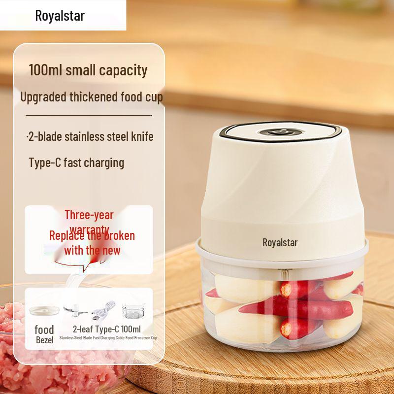 Rongshengda Kablosuz Elektrikli Mutfak Öğütücü (Sarımsak, Et, Biber ve Soslar İçin)