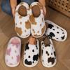 Fashion Women's Plush Slippers Winter Indoor Casual Keep Warm House Slides Fashion Soft Sole Woman Closed Toe Thick Bottom Cotton Shoes