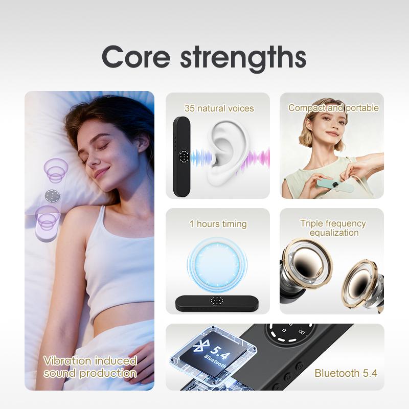 Mini Sleep Bluetooth Speaker White Noise Sleep Aid Hifi Sound Music Box  wireless Handsfree Call MP3 Music Player Timed Shutdown