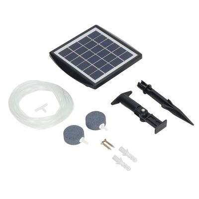 Bomba de Agua y Aire Solar 2W 6V Impermeable Doble Modo Resistente a Golpes Portátil Bomba de Oxígeno para Acuario para