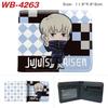 Jujutsu Kaisen Anime Wallet Gojo Satoru Yuji Itadori Print Short Bifold Card Holder Coin Purse PU Leather for Men Women 1pcs