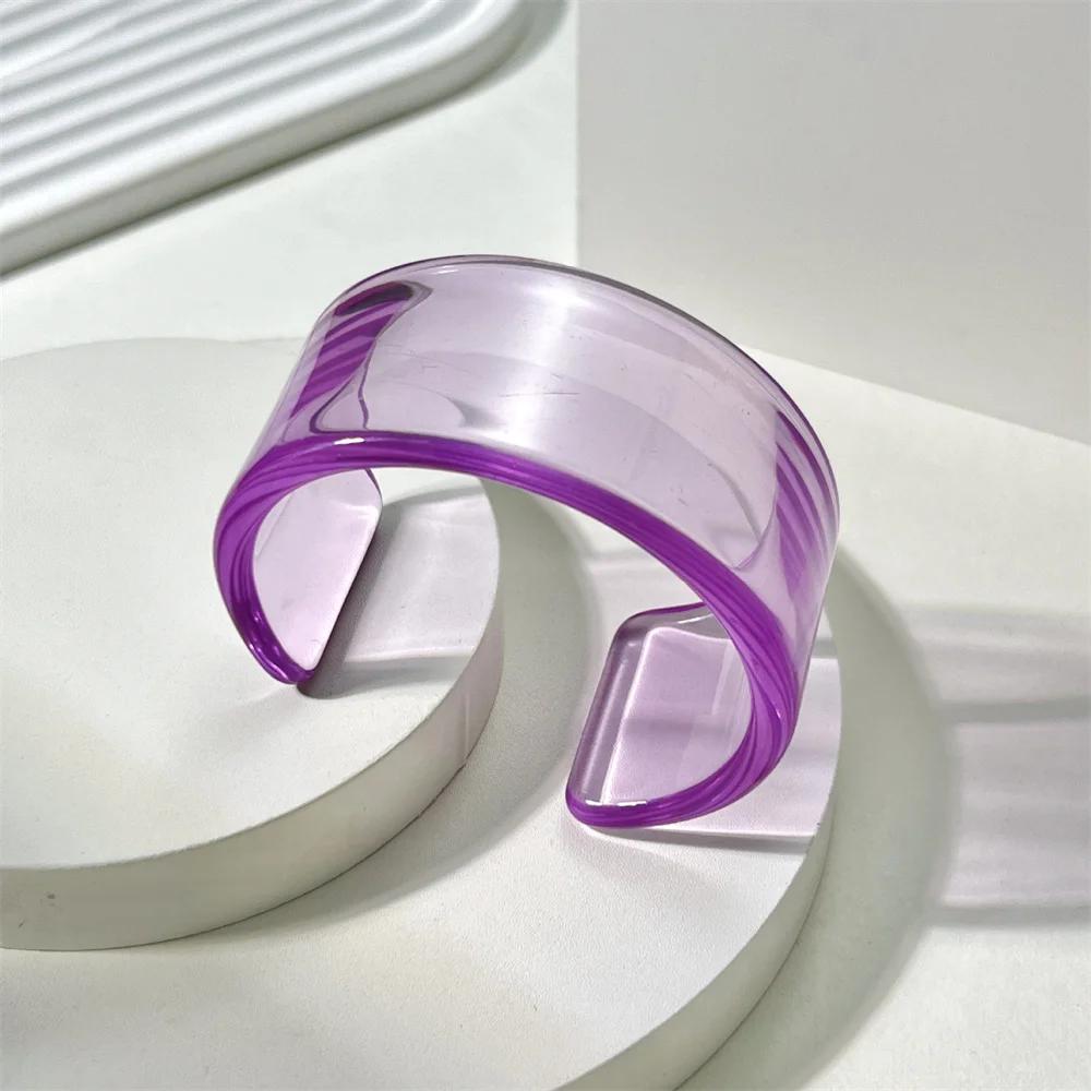 Fashion Cute Open Mouth Sweet Acrylic Bangle Temperament Texture Charm Daily Casual Resin Half Suitable The General Trend Public