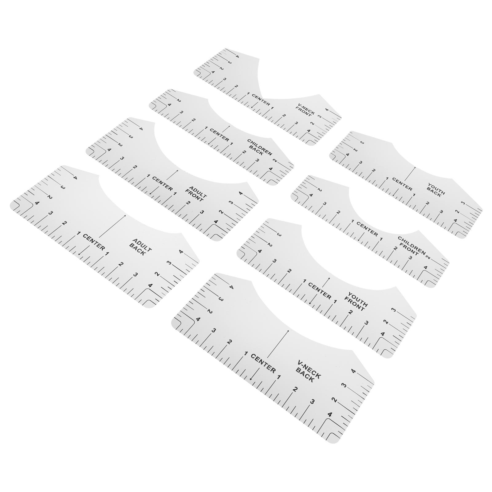 

Tshirt Guide Ruler Alignment Tool Round Neck Calibration and Sewing Alignment Guiding For Clothing Design(White )