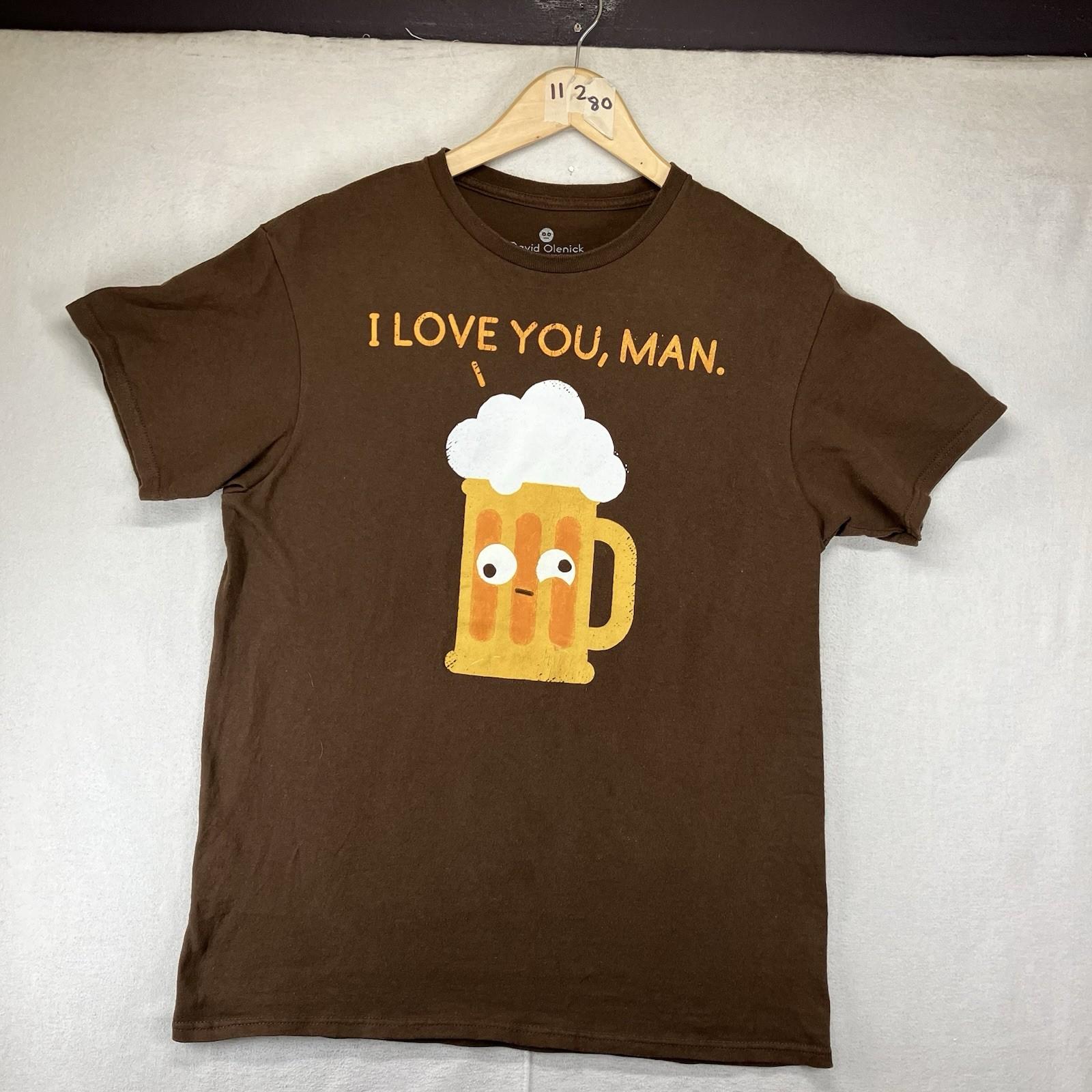 Mens Beer T Shirt Small I Love You Man Funny Front Graphic Sill Buzz Drunk XL