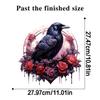 Halloween Crow Stickers for Wall Glass Door Refrigerator Window Spooky Home Decor Scary Party Decoration Peel and Stick Vinyl