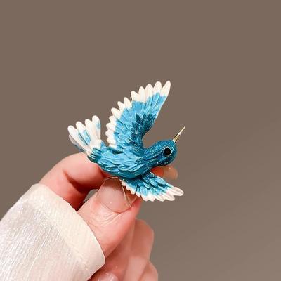 Süße Lebendige Fliegende Vogel Brosche Damen Tier Kolibri Anstecknadel Schal Kleid Mantel Reversnadeln Party Schmuck Geschenke
