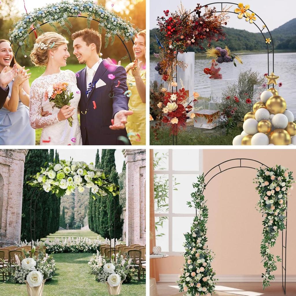 7.5 Ft Metal Arch (Two Way Assemble) for Wedding Garden Bridal Party Decoration Arbor