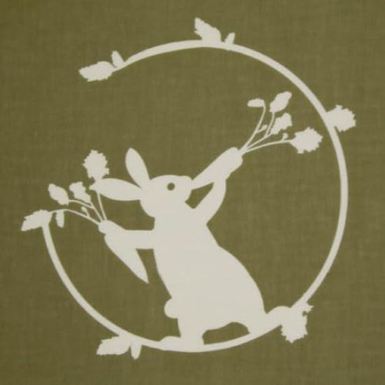 Some No Anbo Tenugui Hand and Traditionally Tokuoka Made In 35cm X 100cm (Japanese Towel) "Rabbit Carrot, Brown" - Dyed, 100% Cotton, Weave, Japan,