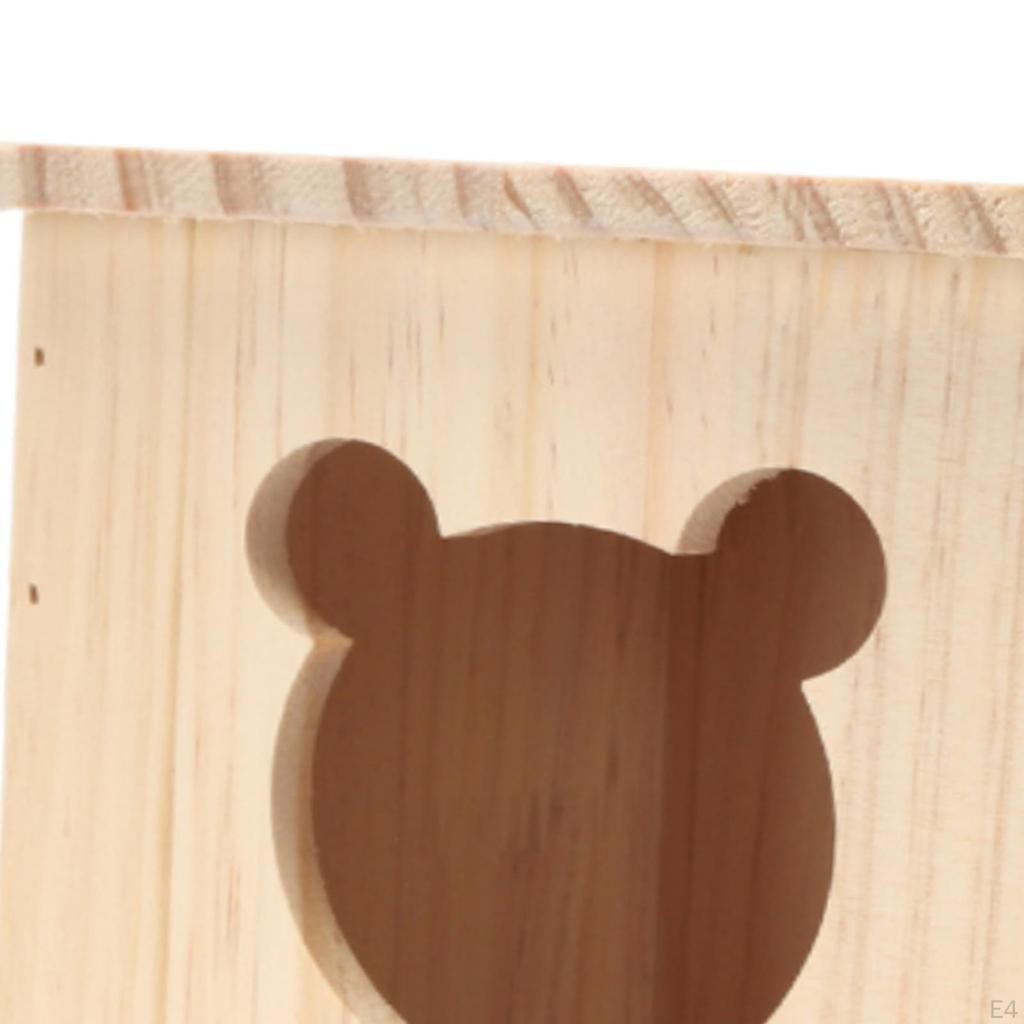 Cozy Retreat for Small Pets: Wooden Hideaway Cabin Hamsters, Gerbils, and More