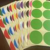 50mm Multicolor Round Adhesive Labels - 120 Blank Dot Stickers for Identification and Organization