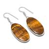 Natural Tiger Eye Gemstone 925 Sterling Silver Jewelry Earring 1.89" AEE-10954