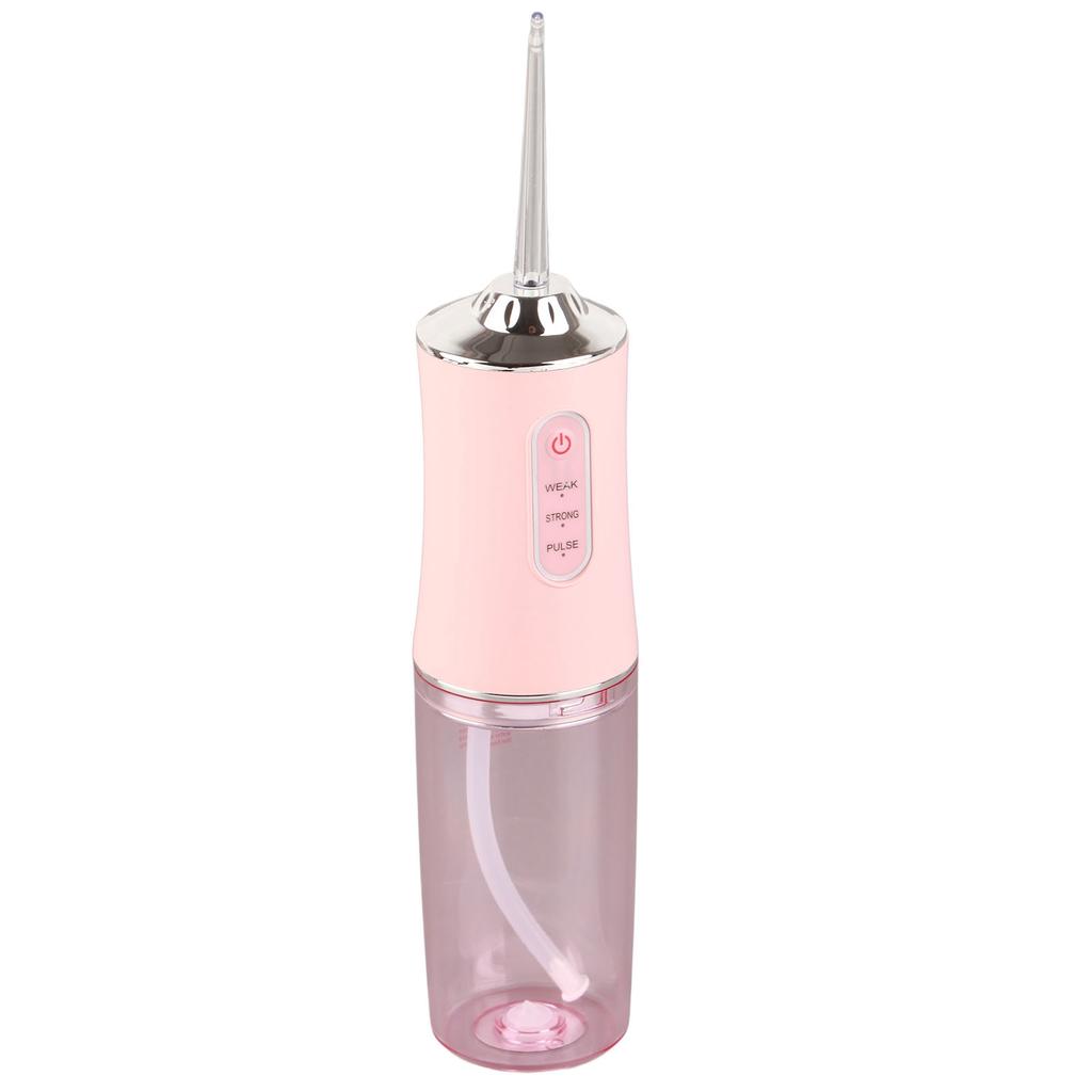 Portable Dental Oral Irrigator Food Residues Removal High Pressure Pulse Teeth Cleaner Pink