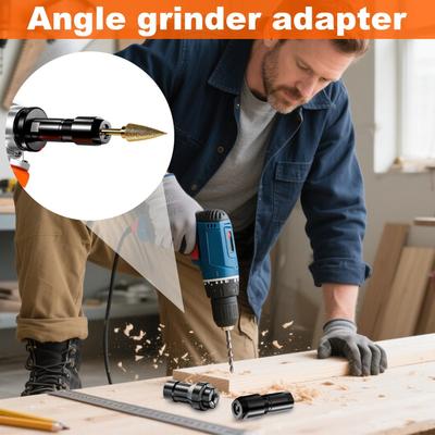 Angle Grinder Converter 2 Pieces Chuck Drill Bit Connecting Tool Accessories 6mm 3mm For Metal Cutting Precision Machining