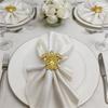 12PCS Gold Metal Sea Turtle Napkin Rings Ocean Coastal Serviette Holders Table Decor For Hotel Banquet Beach Party