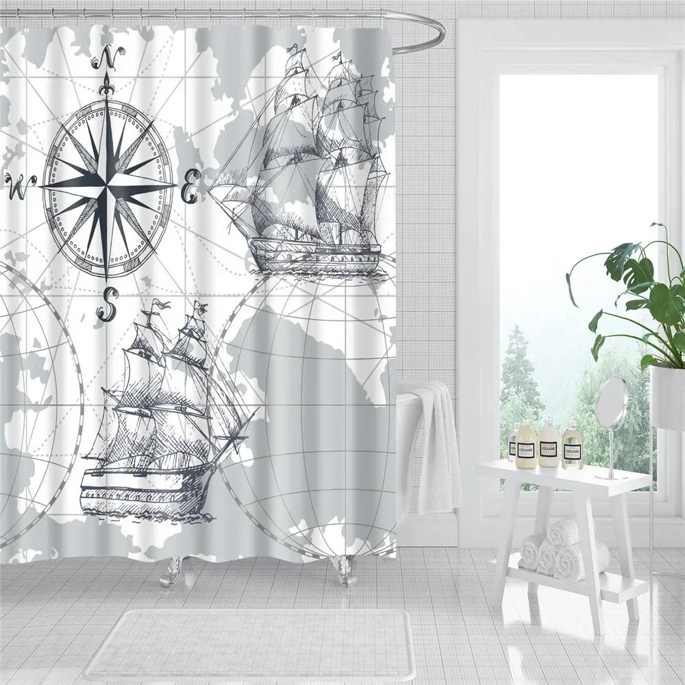 Universe Starry Sky Shower Curtain Bathroom Decor Bath Curtains Waterproof Polyester Christmas Snowflake Bathroom Curtains