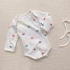 Newborn Clothes 2023 Autumn Colorful Heart-Shaped Foot-Covering Baby Jumpsuit Unisex Baby Romper Onesie