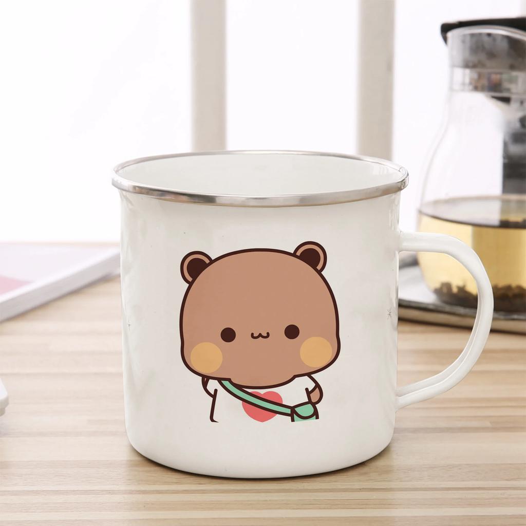 Funny Mugs Coffee Cups Cartoon Milk Mocha Bear Boob and Doodle Enamel Cup Mug Mug for Tea Drinkware Personalized Beer Travel Bar