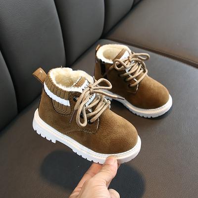 Autumn Winter Children's Boots Warm Snow Boots Plush Cotton Shoes Size 21-30