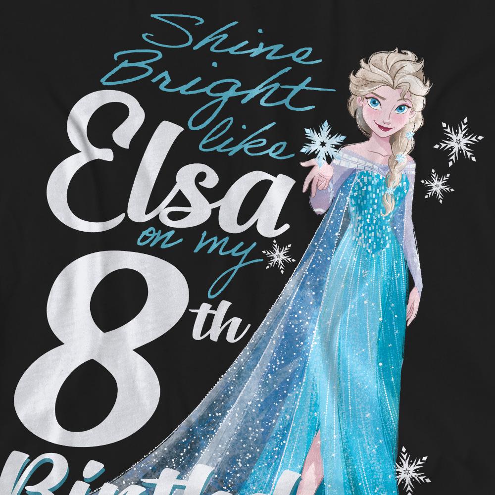 Frozen Unisex Adult Bright Like Elsa 8th Birthday T-Shirt