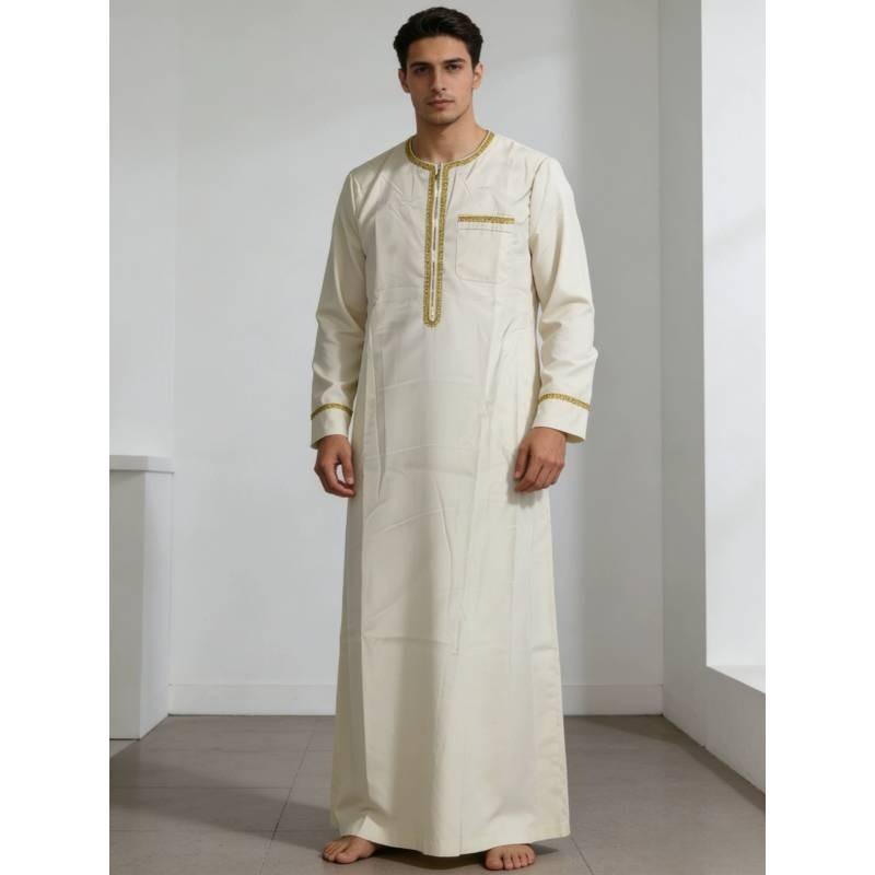 Middle Eastern Polyester Long Robe For Costume And Cultural Events