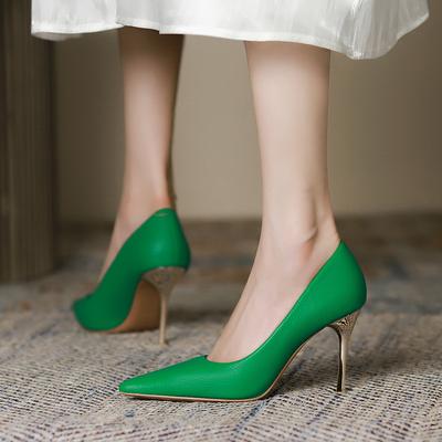 Hochhackige Schuhe Frühling und Sommer Neue Koreanische Stil Dünne Ferse Spitze Einzelne Schuhe für Damen Pendler Super High-heeled Damen Schuhe