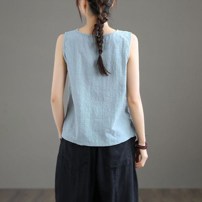 Ärmellose Tops Baumwolle Oversized Neckholder T-Shirt Damen Sommer Ärmelloses Unterhemd Slim Stretch Bedruckte Ärmellose Tops