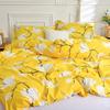 Duvet Cover Set Yellow Floral Print Bedding Set Soft Comfortable Breathable Duvet Cover For Bedroom Guest Room Decor