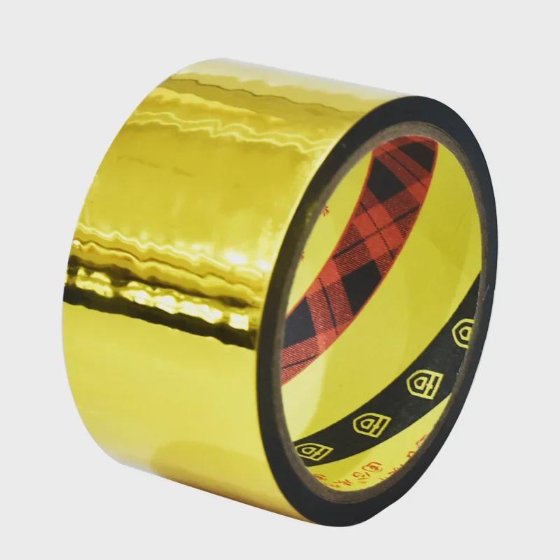 Gold & Silver Solid Color Aluminized BOPP Tape for DIY Decoration & Packaging