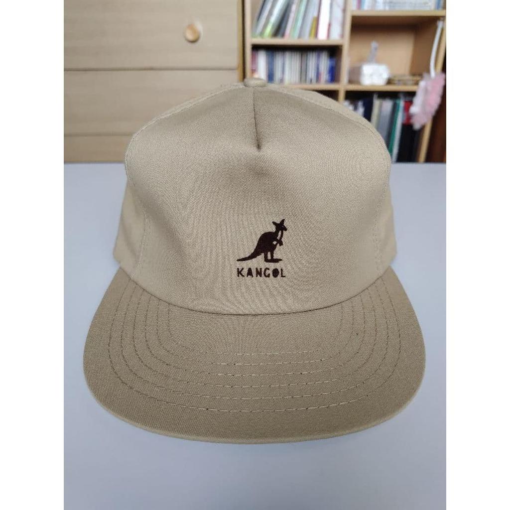 Used Mid 90s KANGOL 5 Panel Cap Made in USA Black Tag Leather