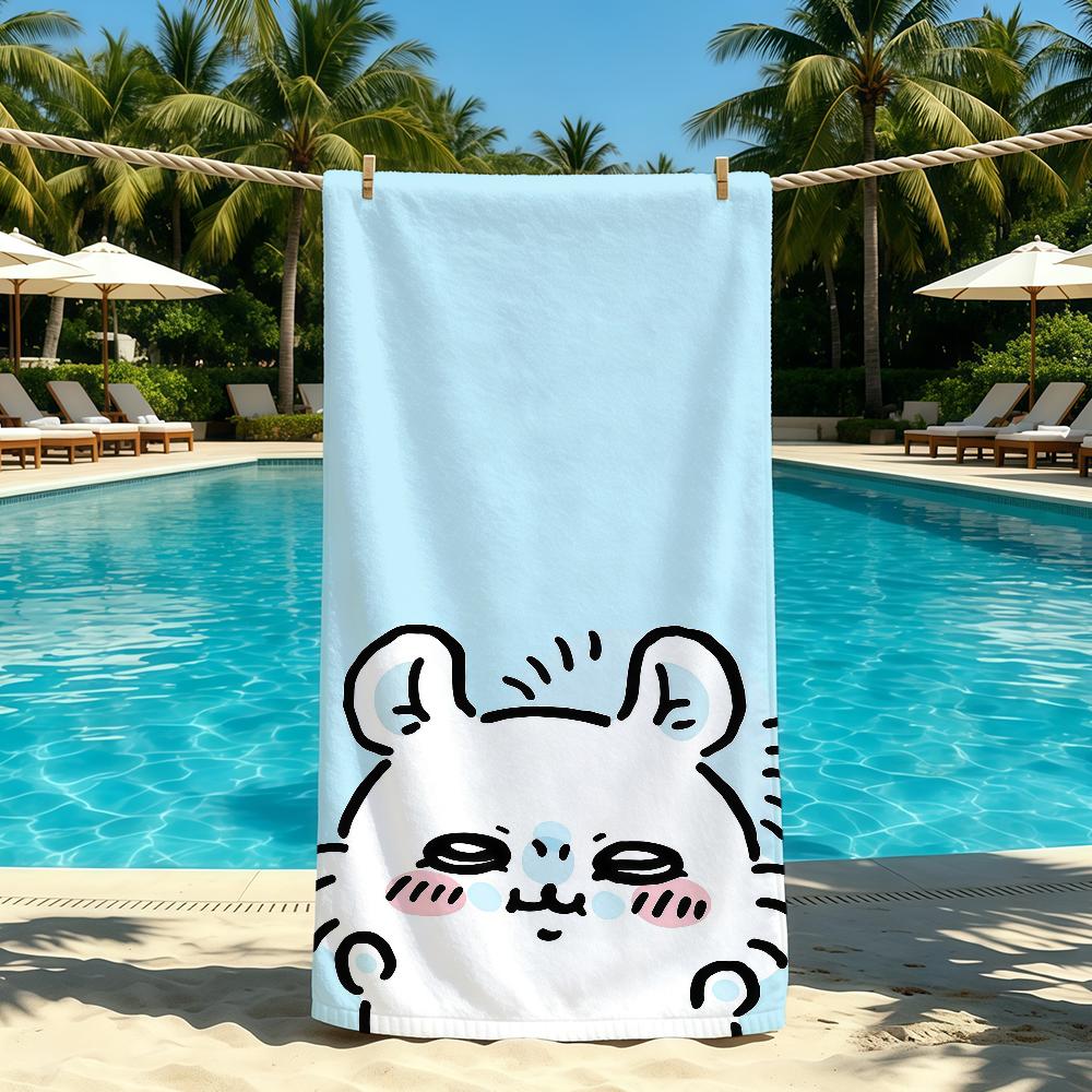 Towel Cartoon For Outdoor Camping Beach Towel Super Cute Absorbent Quick-Drying M-Momonga-Es Summer Towel