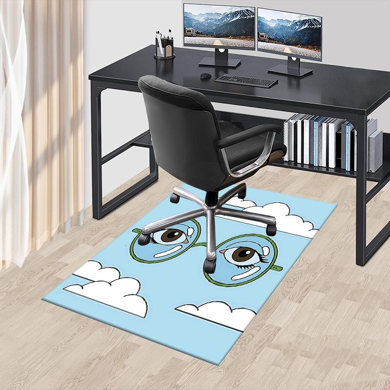 1PC eyes glasses Anti-slip carpet, suitable for Office, bedroomand playrooms. It can also be used as a sofa footrest cover-W49