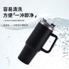 Large Capacity Oz Handle Cup Double-layer Straw Thermos Cup Stainless Steel Car Cup