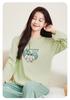 Fenteng Pure Cotton Set Autumn Classic Round Neck Cute Dog Light Fashion Long Sleeve Home Clothes Set Women's Pajamas
