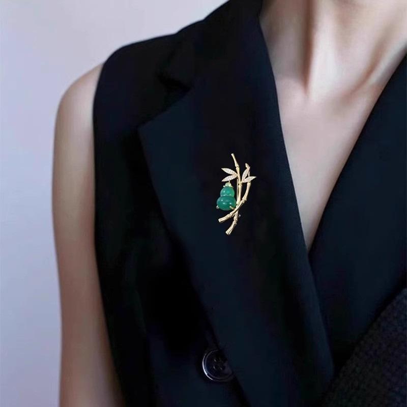 The Fulu Brooch Is A High-end, Elegant and Refined Brooch with A Unique Design Sense of Gourd and Bamboo