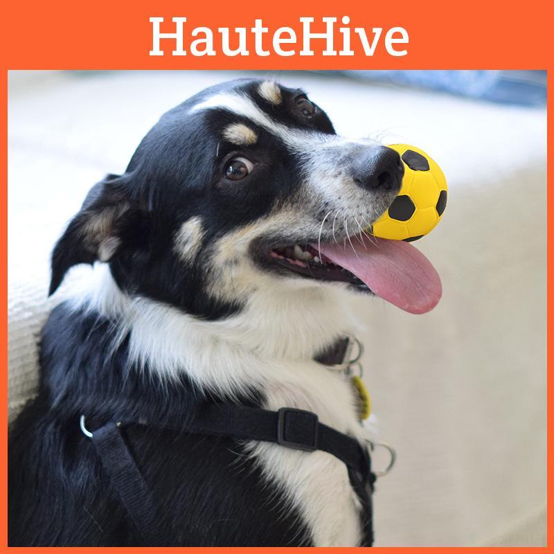 Wholesale Pet Toy Latex Sound Football 7cm Soft Durable Teeth Cleaning Dog Toy