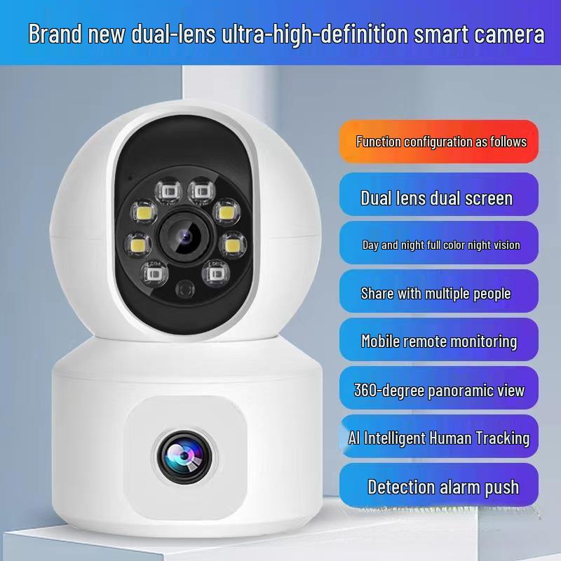 Xiaoying Indoor 360° Wireless Dual-Lens Binocular Camera with Remote Monitoring
