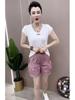 2026 Women's High Waist Slimming Cargo Shorts - Summer Style, Versatile, Elastic, Casual Hot Pants