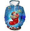 Autumn 3D Christmas Theme Printed Hoodies Fashionable Casual Sports Long Sleeved Men's and Women's Unisex Hooded Sweatshirts