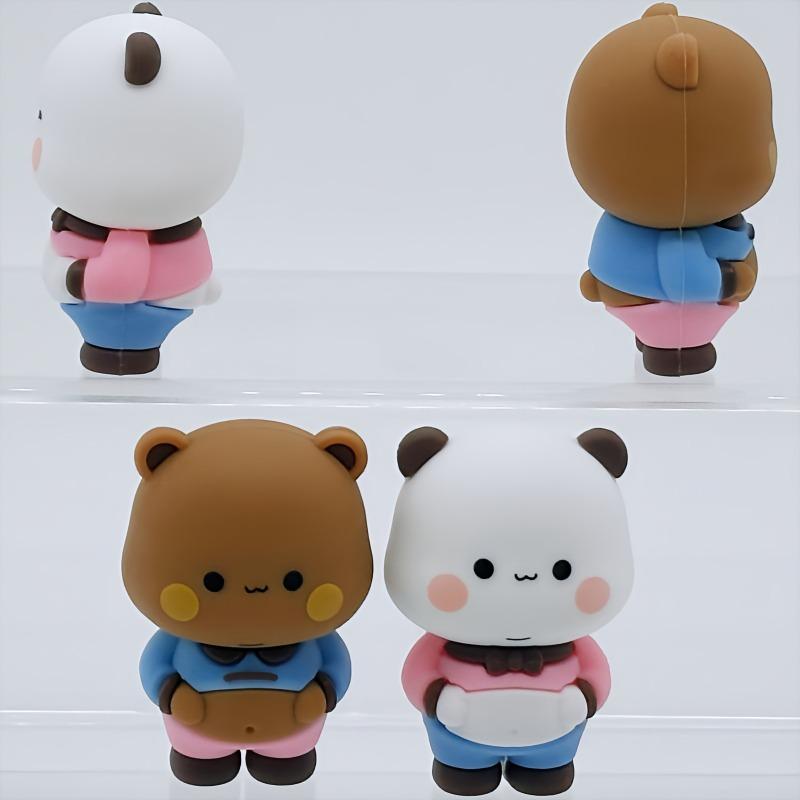 Bubu Dudu Desktop Figurines Cute Yier Panda Bear Anime Figures Car Accessories Home Decoration Home Decor Cartoon Ornaments