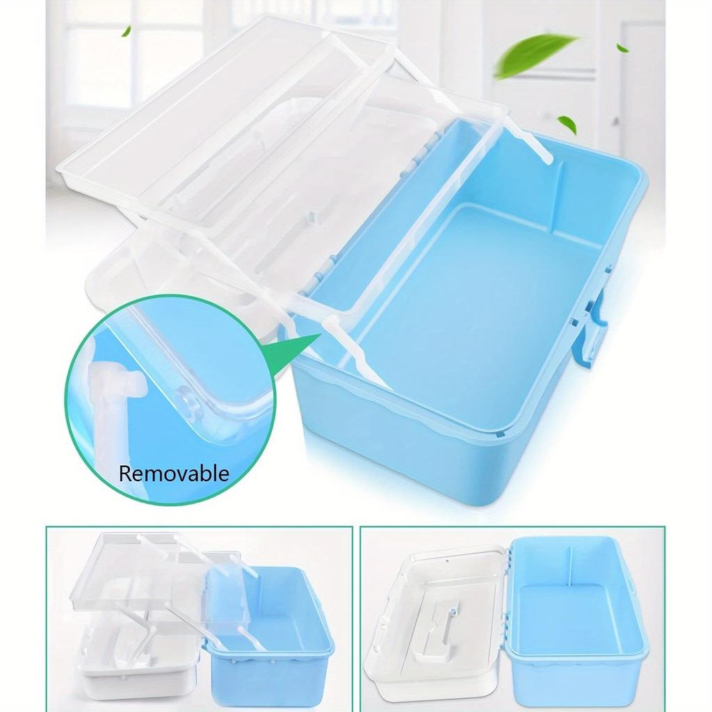 3-Layer Waterproof Fishing Tackle Box with Lock Closure,Multiple Compartments for Lures and Gear, Ideal for Camping and Fishing, Fishing Gear