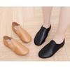 Women's Leather Dance Shoes Practice Shape Soft Bottom Adults with Roots Dance Shoes