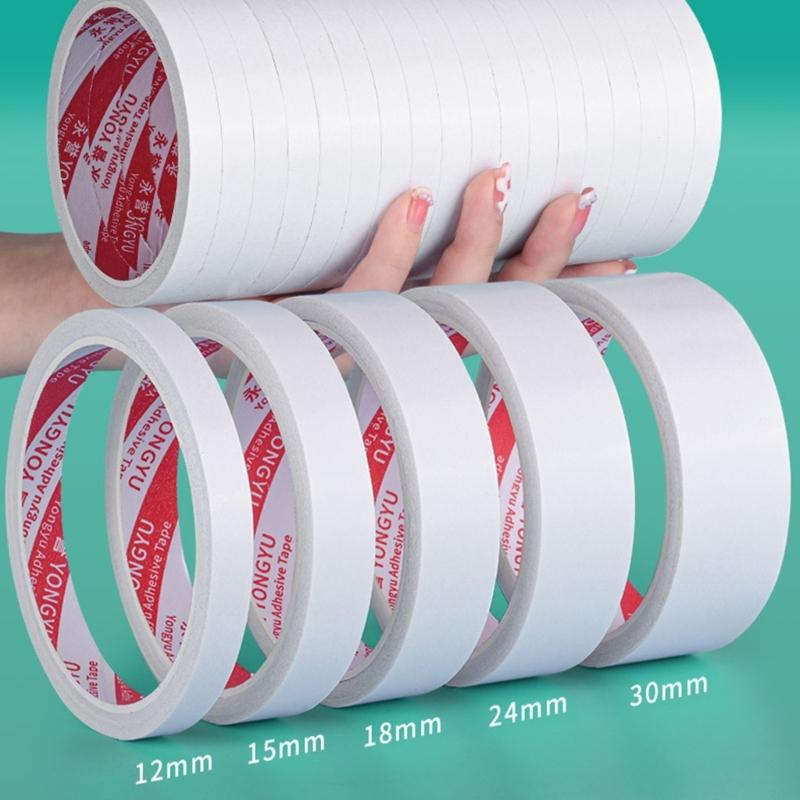 10 Rolls High Strength White Double Sided Tape Strong Adhesive Mounting Tape for Craft Scrapbooking 10Meter Per Roll